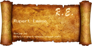 Rupert Emese névjegykártya
